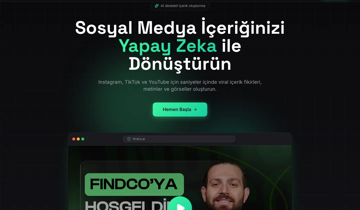 FINDCO arayüzü